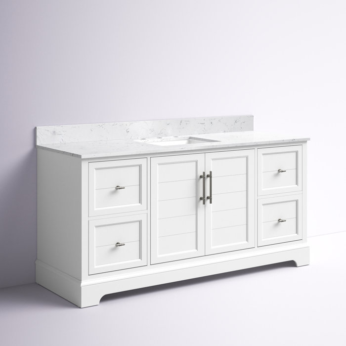Etta Avenue™ Twicken 60" Freestanding Single Sink Bathroom Vanity with ...